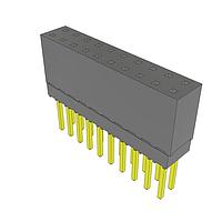 Samtec ESQ-110-13-G-D-LL ソケット エレベーテッド ソケットストリップ、0.100インチピッチ