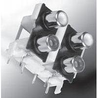 Kycon KLP42X-62-YY/YY/YY PCB Mount Jack 2 X 3 RCA JACK YEL/YEL/YEL