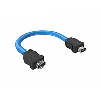 Cáp Cat 6a ix Industrial IP20 ix-RJ45, Loại A, 0.5m Amphenol Commercial Products ND9ACC250A