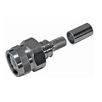 Đầu nối RF / Đầu nối đồng trục TNC đực (đầu cắm) đầu nối ép, chân không hàn, không cắt bện Amphenol Times Microwave Systems EZ-240-TM-PL-X