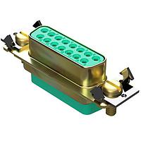 Amphenol Positronic RD9S100V5S/AA-50 ຕູກສະບັບ Receptacle D-Sub Female Connector 9P Crimp ສ້ອງເຫຼັກບໍ່ຜະລິດສານ, ປົກປ້ອງ Shell RoHS ລອກ Lever