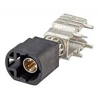 Đầu nối PCB Chữ L Góc Phích Cắm PCB có Vỏ T&R Màu Đen Rosenberger D4S20Y-400A5-A