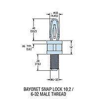 Giá đỡ ren, đực HSCBS6-16 V-0 TỰ NHIÊN Heyco 10752F