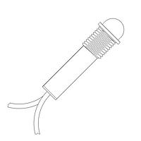 Đèn báo màu vàng khuếch tán lỗ gắn 3/8" VCC 6091M7-12V