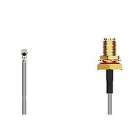 Bộ cáp RF I-Pex MHF 4L Lck RA Plug2SMA STRJck R Mt, IP67/68, 6GHz, 0200mm, 1.37mm đen GCT (Global Connector Technology) CAB417RF-0200-A-1