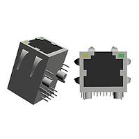 Jack từ RJ45 10/100 Base-TX 1x1 Góc phải Lỗ xuyên thân Abracon ARJE-0041