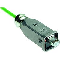 HARTING 09451151505 Modular Connectors / Ethernet Connectors RJI DATA 3A MET- EMC-PLG 8P WHITE CBL