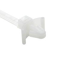 HellermannTyton T50SL6.NN6P Cable Tie Mounts 1-Piece Cable Tie with Arrowhead Mount with Wings, 6.5"L, 50lb, 0.25 - 0.3" Hole Dia, PA66, Natural, 500/bg