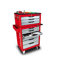 TOPTUL GCAJ0022 W/7- DRAWER Tool Trolley (229 pcs; Red)