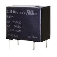 Rơ le công suất 18.4 x 10.2 x 15.5 mm, 3 V, 5 A, SPST (1 Form A), Đóng kín bằng Epoxy Same Sky (formerly CUI Devices) PRE29-12V-S-450-1A-E