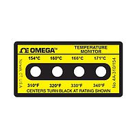 OMEGA 4A-A-310 不可逆四点水平温度标签 (340 °F)