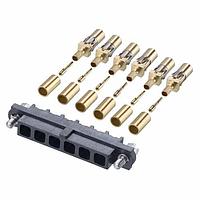 Bộ Dây Cáp Rời Đầu Nối Nữ Ép Hàn Cáp Đồng Trục 6 Vị Trí 6 GHz 50 Ohm Harwin M80-FC305F1-06