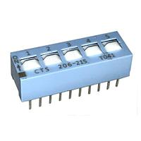 CTS Electronic Components 206-215 ສະຫຼອງ DIP 5 ສ່ວນຂອງສະຫຼອງ DPDT