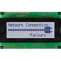 Mô-đun Màn hình Ký tự LCD 20x4, Văn bản Xanh Dương Nhạt trên Trắng, Nền Đen, Có Bộ Điều Chỉnh Điện Áp Matrix Orbital LCD2041-GW-VPT