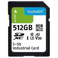 Thẻ nhớ Công nghiệp microSD Card, S-56u, 32 GB, 3D PSLC Flash, -25 C đến +85 C Swissbit SFSD512GL1AM1TB-I-XG-211-STD