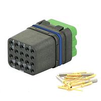 Eaton Souriau-Sunbank 8MQ2M2022SNE Modular Connectors - Push Pull MQuick module, sealed, with female crimp contacts