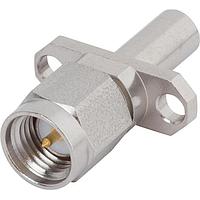 Amphenol SV Microwave SF1189-6104 RF Adapters - Between Series BMZ F to SMA Male Adapter, 2 Hole