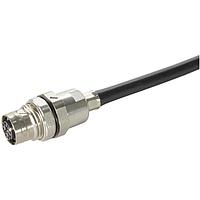 Vỏ Đầu Nối & Dây M12 D-code 4 chân cái có chắn, đi qua bảng điều khiển, ép cos, thiết kế mỏng, đầu vào cáp yêu cầu bộ phận ép cos HARTING 21038812427