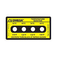OMEGA 4A-A-110 不可逆四点水平温度标签 (140 °F)