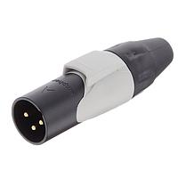 Amphenol Audio AX3MB8M-AU ຕົວເຊື່ອມສາຍສະເພາະ 3P PIN M PLUG BLKGLD W GRY MRK SLV