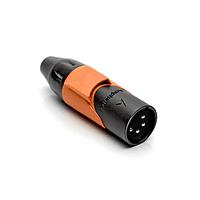 Amphenol Audio AX4MB3M ຂໍ້ມູນຕໍ່ 4P PIN M PLUG BLK W ORG MRK SLEEVE