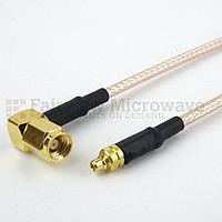 Fairview FMC0928315 MMCX Plug to RA SMC Plug Cable RG316 Coax