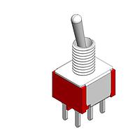 Mountain Switch 108-1MD2T1B1M2QE-EVX トグルスイッチ SWITCH TOGGLE DPDT