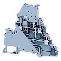 Altech CYDLF4LRL6-60V Feed Through Terminal Block DIN Term Blk, Screw, Fuse, LED