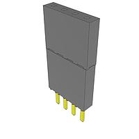 Dải ổ cắm nâng cao kiểu xuyên qua xếp tầng 0.100 inch Samtec ESW-104-44-G-S