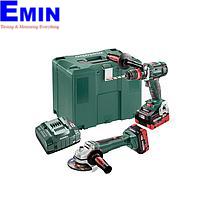 Bộ máy máy mài + máy khoan bắt vít không dây METABO COMBO SET 2.4.5 18 V BL LIHD (BSLTX+WB)