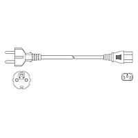 Dây Nguồn AC 10A C13 (3M) CHÂU ÂU MÀU ĐEN Qualtek Electronics 364019-01
