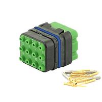 Đầu nối mô-đun - Mô-đun MQuick nhấn kéo, kín, với tiếp điểm cọc đực ép chặt Eaton Souriau-Sunbank 8MQ2M1220PAE