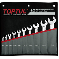 TOPTUL GPCJ1001 더블 오픈 엔드 렌치 세트 (10 pcs)