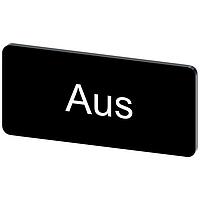 SIEMENS 3SU19000AC160AC0 Labeling Plate, Aus INSCR. LABEL, BLACK 12.5 X 27MM, AUS