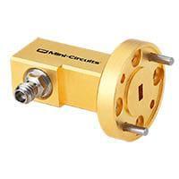 Bộ chuyển đổi RF - Giữa Series 1.0 mm-Cái đến WR12 UG387/U Mặt bích Dẫn sóng Coax Góc phải 60 - 90 GHz Mini-Circuits WR12-10R+