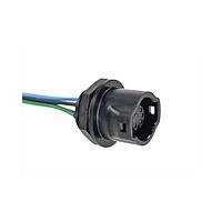 Amphenol LTW CB-04RFFS-RS8C30 Sensor Cables / Actuator Cables RBL, Middle Size, Plastic, 10A, 04 pins, Female Connector, Female Contact, Square, Push Lock With Latch, Solder, Receptacle With Cable/Wire, Length 300mm, IP68