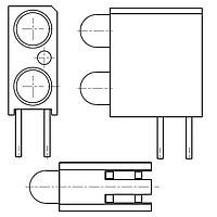Đèn báo mạch LED CBI 3MM cấp hai x 4 Dialight 553-0008-824F