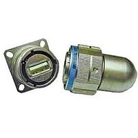 Amphenol Socapex USBBFTV21N USB Type B 连接器 母头 USB-A 插座 方形法兰 镍