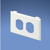 Panduit T70PWH Power Rated Fitting Single Gang Snap-on 106 Duplex Electrica