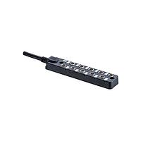 Dải Ổ Cắm Điện Đầu Nối Tròn Tiêu Chuẩn Mét, Hộp Phân Phối M8, 8 Cổng, 3A, 03 Chân, Đầu Nối Cái, Tiếp Điểm Cái, Chiều Dài 2000mm, IP67 Chưa Ghép Nối Amphenol LTW DB8-3A8CAB-SPS7B02