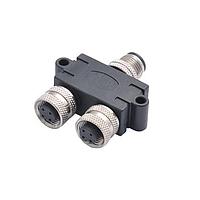 NorComp S58-A04-MFR001 Adapters M12 4 Position Male A-Code Straight to Female A-Code