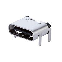 USB Type C Type C, Chỉ Cấp Nguồn, Ngang, Mạ Vàng 1u, Gắn Bề Mặt, 6 chân, T&R Same Sky (formerly CUI Devices) UJC-H-G-SMT-2-P6-TR