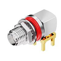 Đầu nối SMA, gắn PCB bằng thép không gỉ RA BHJck với vòng đệm O-Ring silicone. 6GHz. IP68/69 GCT (Global Connector Technology) RFPC-SMA22-FN-A-S