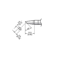 HAKKO T39-BCF2535 ປາຍມຸມອຽງ (2.5 mm / 45° × 11.5 mm)