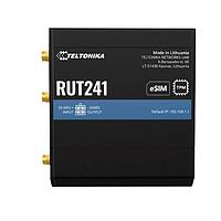 Teltonika RUT241233000 라우터 셀룰러 eSIM 라우터, 4G/3G/2G/LTE CAT4, 싱글 SIM 및 7개 프로필의 eSIM, WiFi 2.4 GHz, 2 x 이더넷, 디지털 및 아날로그 I/O. 지역: 글로벌. 글로벌 전원 공급 장치