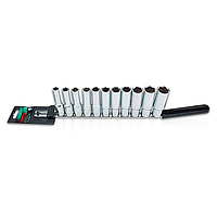 TOPTUL GAAQ1106 6PT Deep Socket Rail Set - METRIC (11PCS, 1/2 inch)