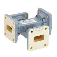 Fairview FMWCP1053 40 dB WR-75 Waveguide Crossguide Coupler With Square Cover Flange from 10 GHz to 15 GHz