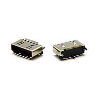 Đầu nối HDMI thẳng gắn dọc, SMD mạ vàng 1u" cao 8.5mm Rego Electronics RG9913-11107B-48B0