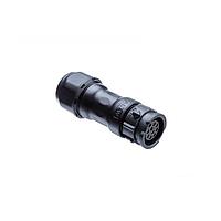 Amphenol LTW CC-02BMFB-QL8APP Standard Circular Connector X-Lok, Middle Size, Plastic, 20A, 02 pins, Male Connector, Female Contact, Straight, Push Lock, Screw-in, Field Installable, F6.0 - F12.0mm, IP68