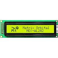Mô-đun Màn hình Ký tự LCD 24x2 Chữ đen Nền vàng/lục B/G Matrix Orbital MOI-AL242A-YX3SE